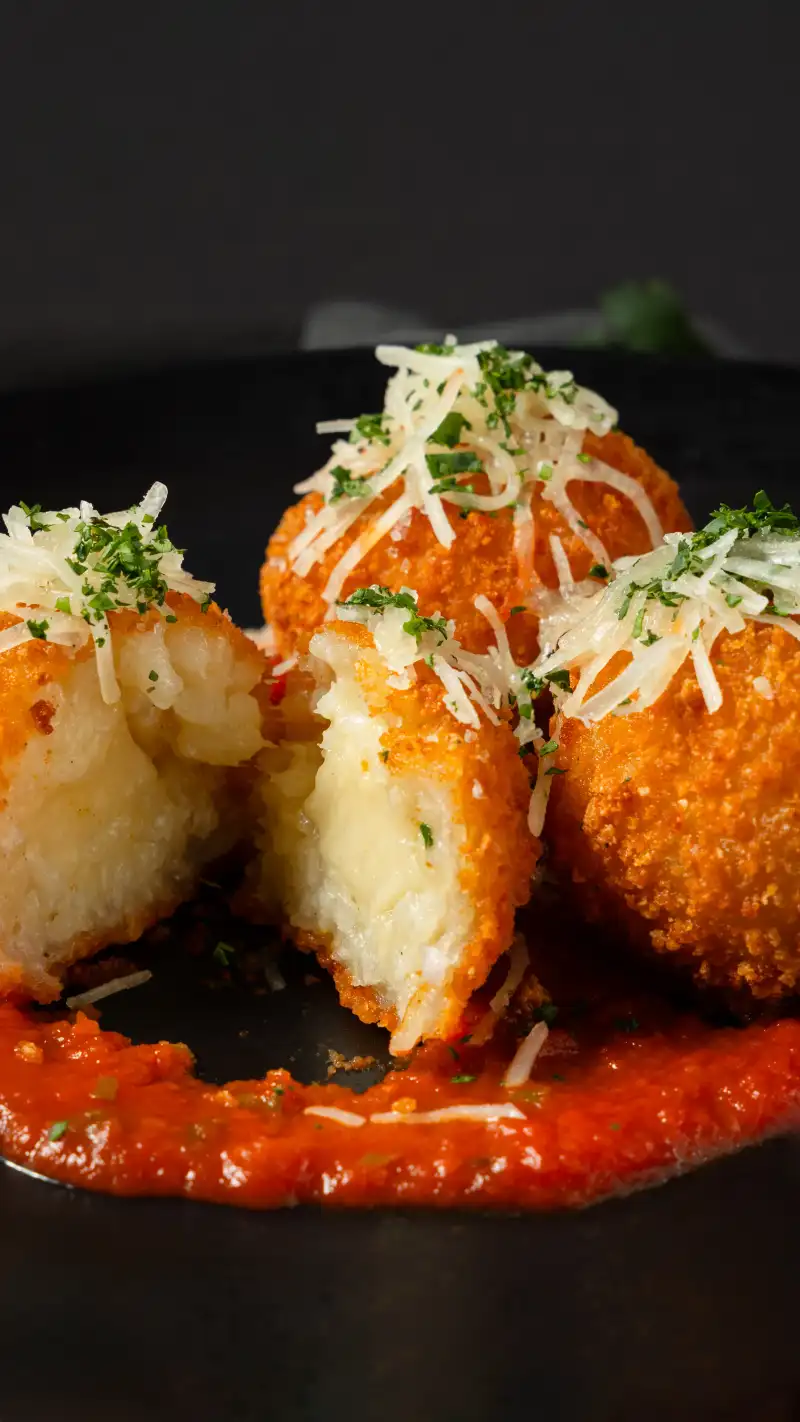Overhead food photography of signature dishes at a Perth restaurant.