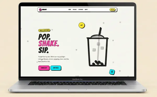 Website design for Boba Pop!