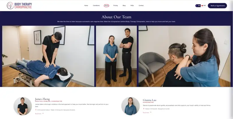 Real website screenshot from an Amplify Creative Lab case study.