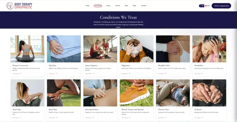 Real website screenshot from an Amplify Creative Lab case study.