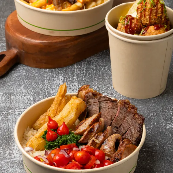 A varied takeaway food range photographed for food truck photography in Perth.