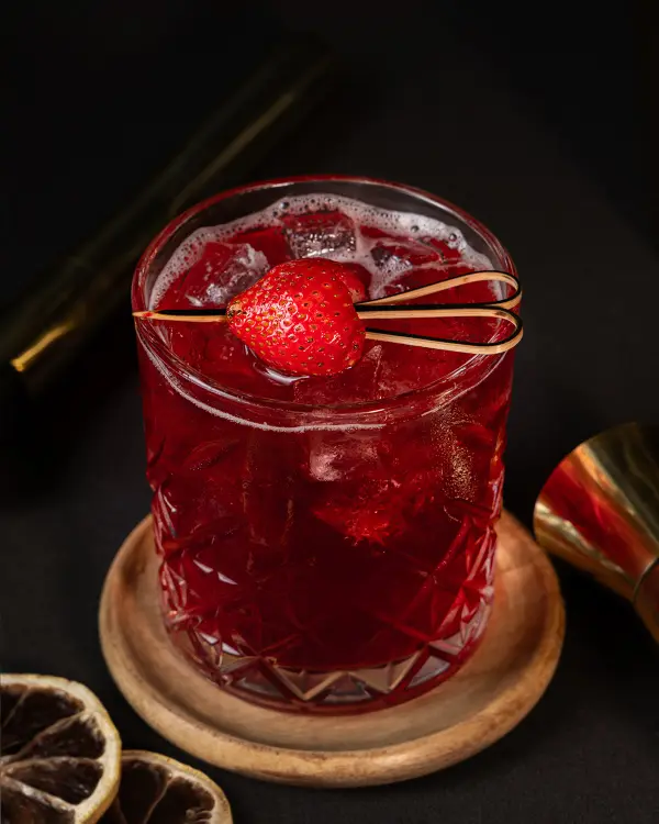Cocktail styled and photographed at a Perth bar, professional beverage photography for nightlife venues.