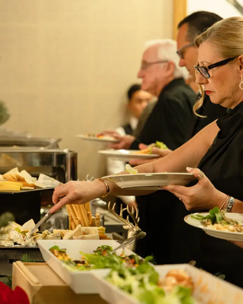 Corporate event buffet and catering service photographed at a Perth business function