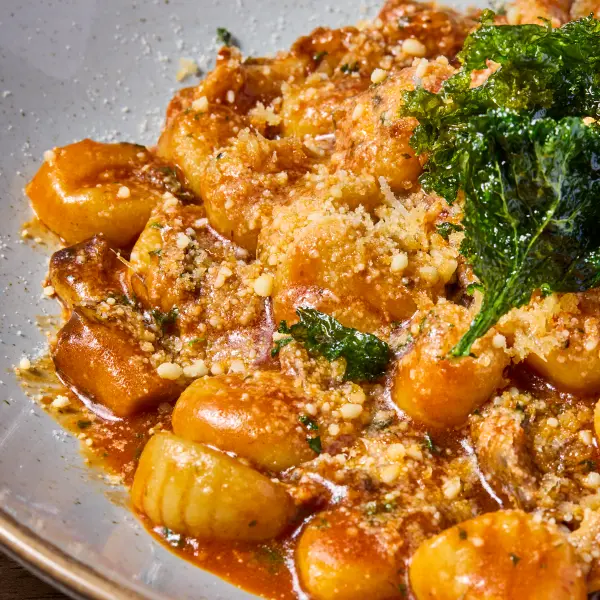Duck ragu and gnocchi from Acqua e Sale photographed in Perth.