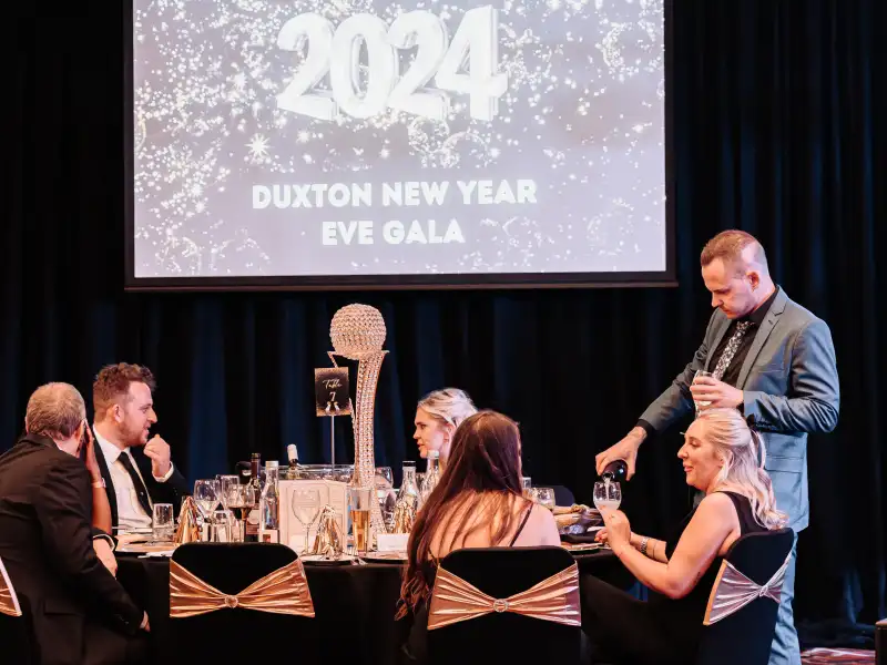 Wide interior view of the Duxton Hotel Perth during a New Year's Eve gala, the type of venue space suited to 360-degree virtual tours