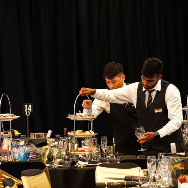 Table service during a Duxton Hotel ballroom event
