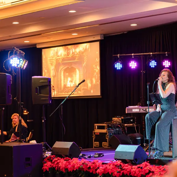 Live stage performance during a gala program