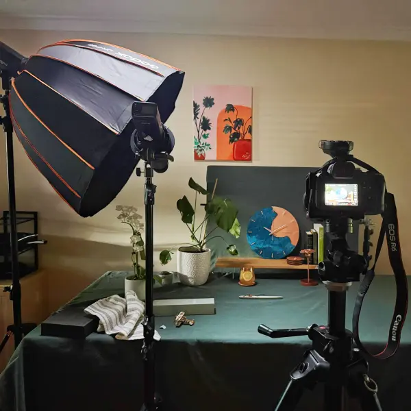 Repeatable studio lighting setup used for an Empire Copper ecommerce product range.
