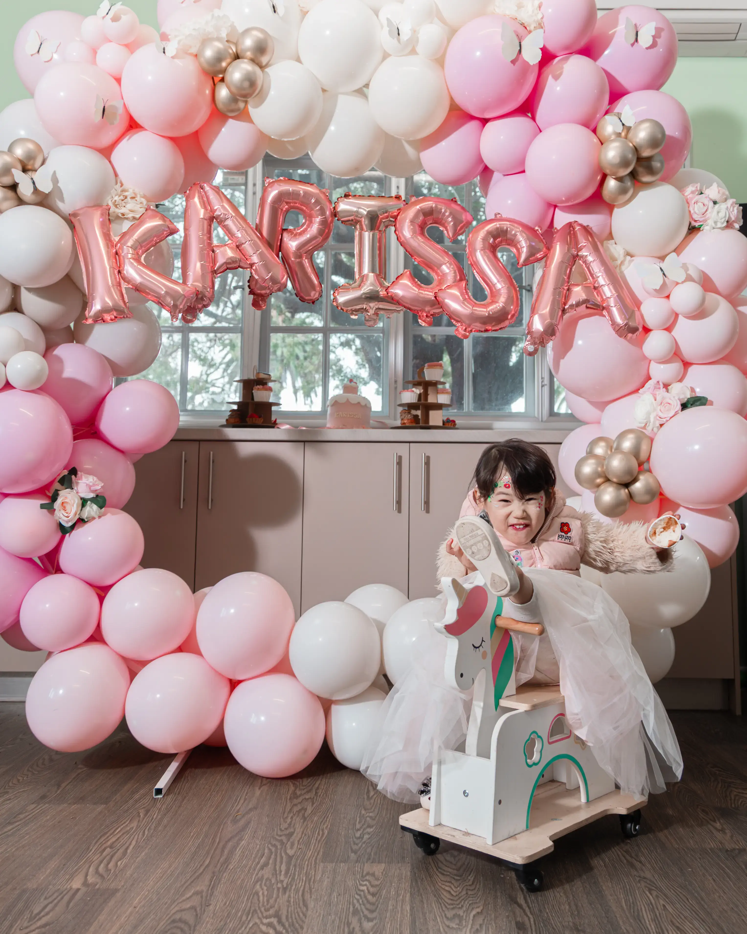 Birthday party detail with child and celebration styling in Perth