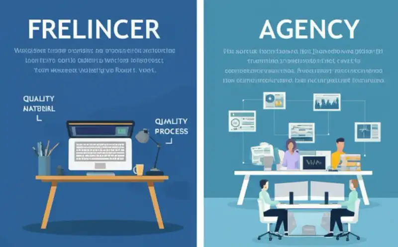 Comparison of freelancer and agency design delivery in Midland