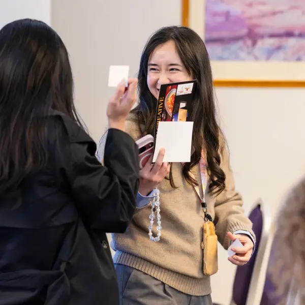 Business-card exchange during trade-event networking