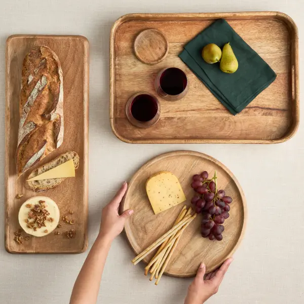 Servingware styled in a lifestyle scene for a retail campaign.