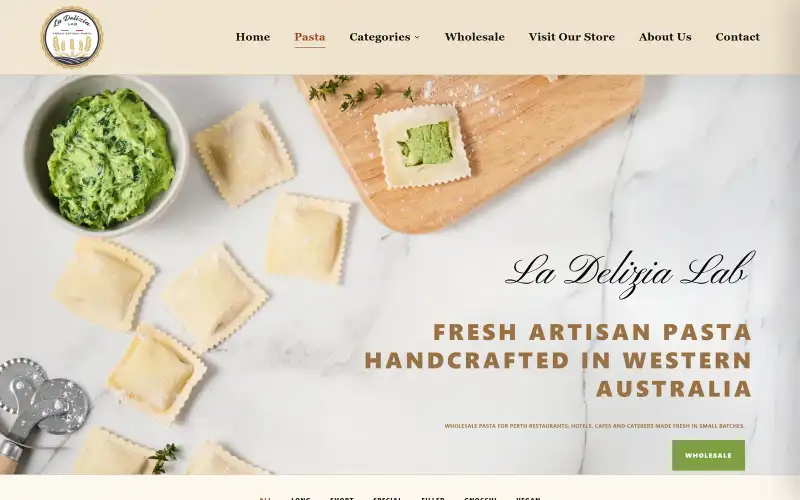 Real website screenshot from an Amplify Creative Lab case study.