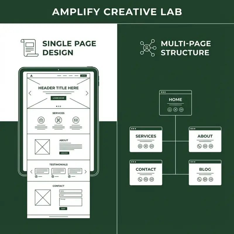 Lead-generation landing page wireframe with conversion-focused layout sections