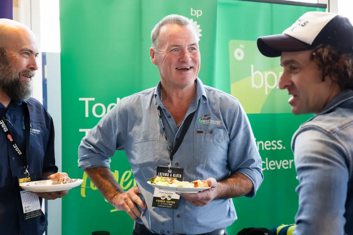 Delegates talking over refreshments during a networking break at LRTAWA Corporate Event.