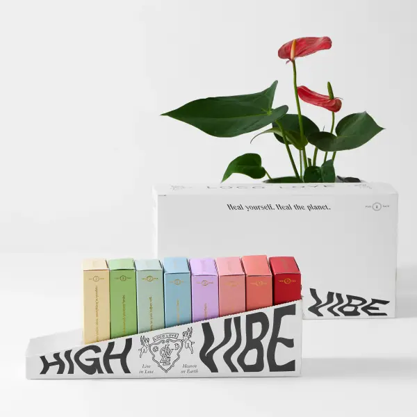 Loco Love display box with plant, lifestyle product photography for Perth retail and gifting brands.