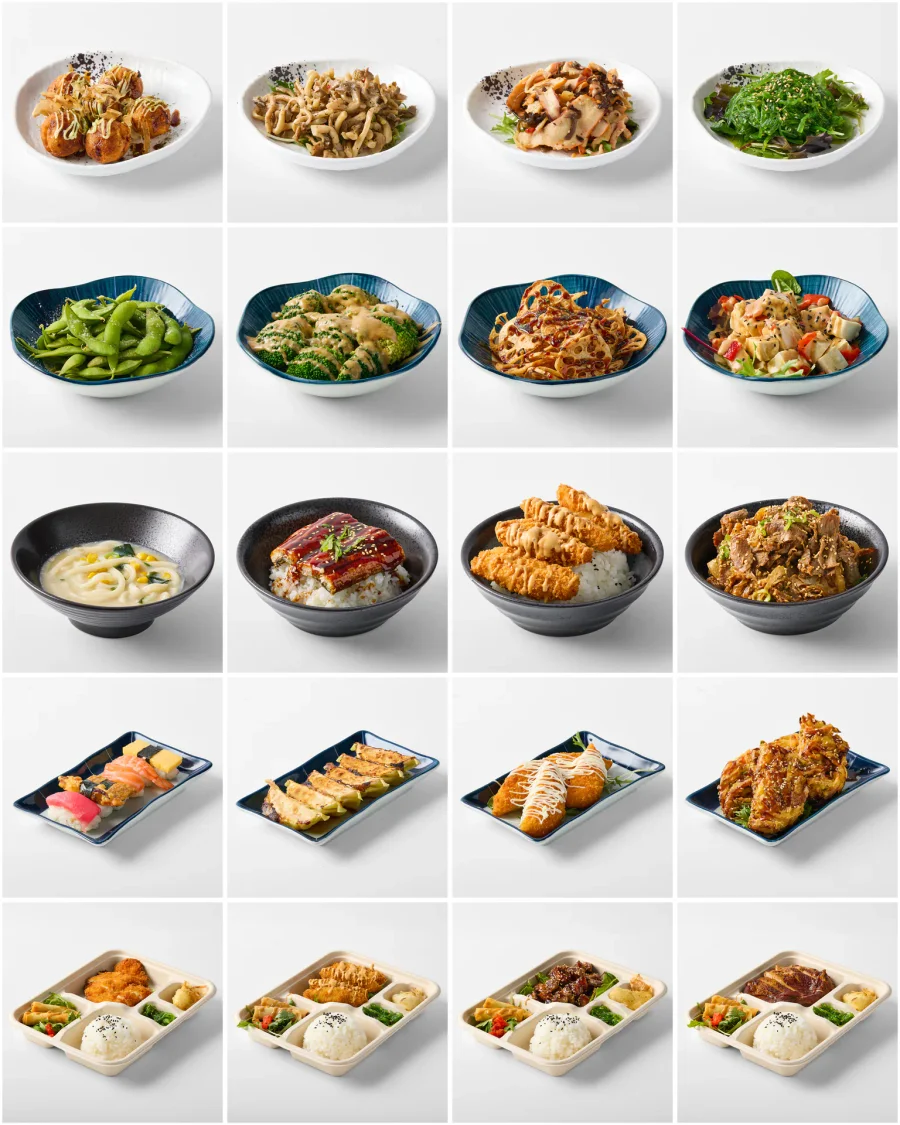 Japanese menu range photographed for Omasa Japanese Restaurant in Joondalup