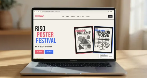 Website design for Poster Wave