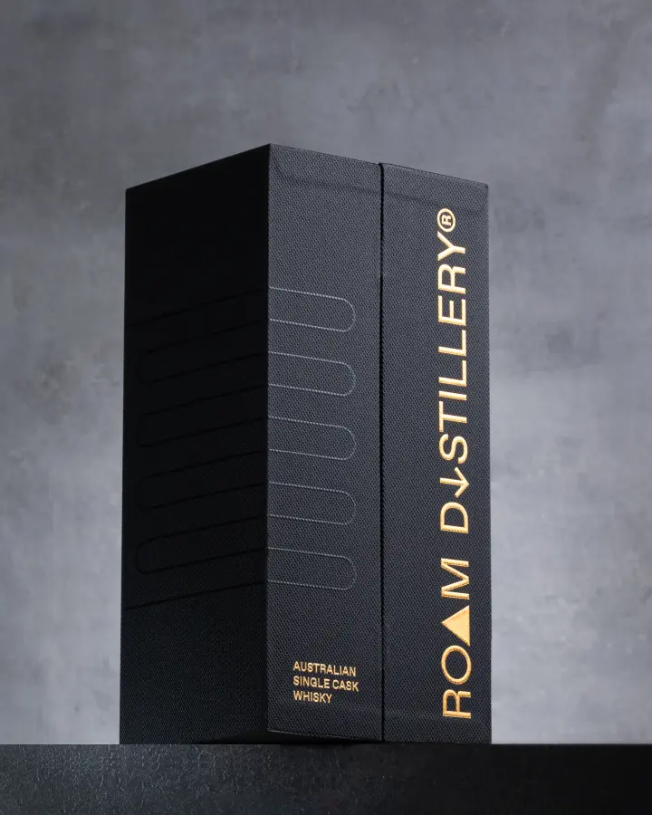 Premium black packaging photo styled for online store hero usage