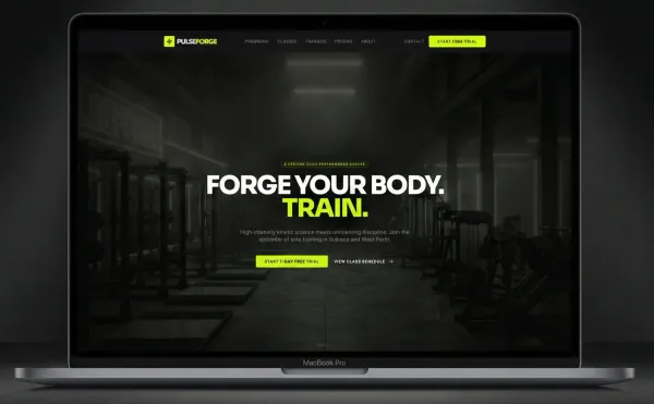 Website project for PulseForge Gym