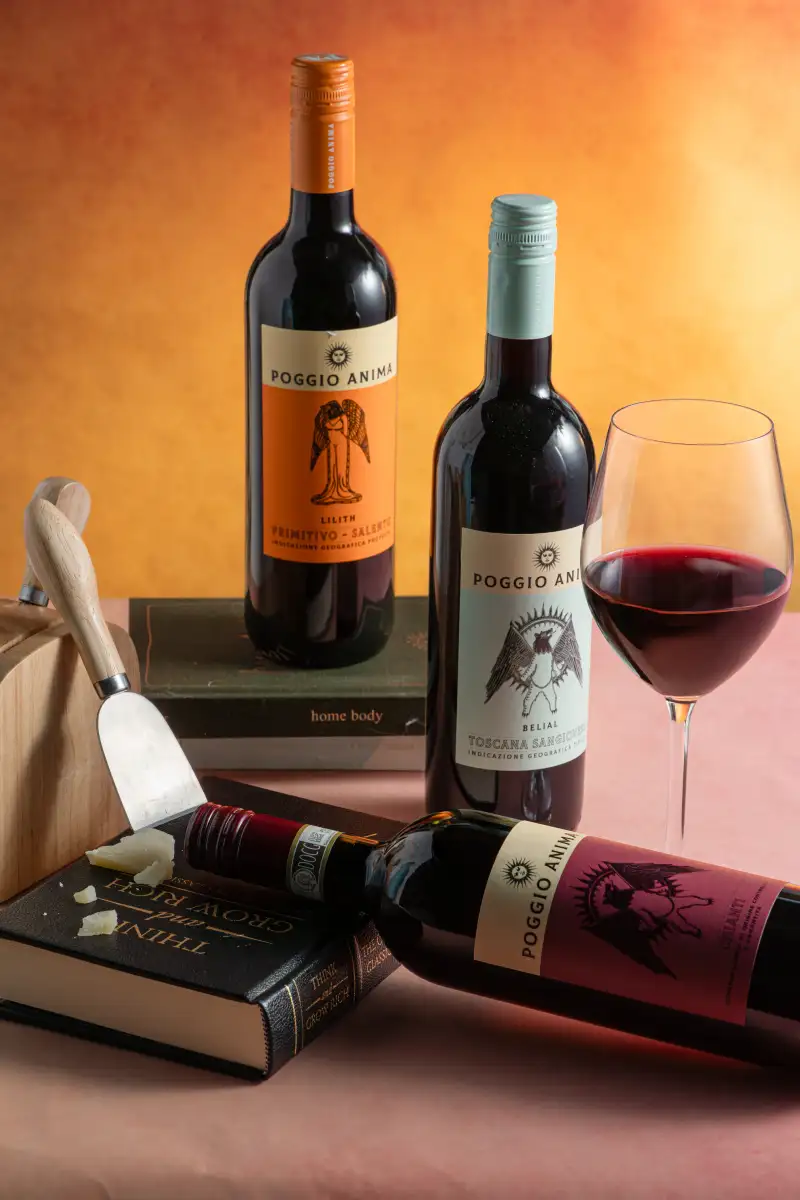 A rustic wine and cheese pairing photographed for winery photography in Perth.