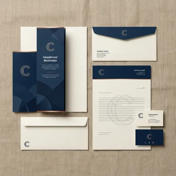 Brochure and print collateral design mockups for Perth business marketing