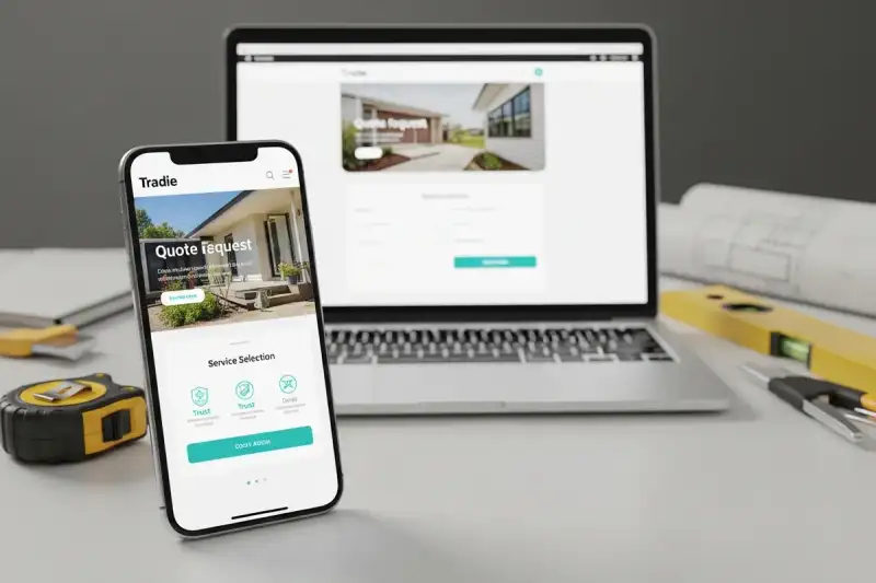 Home services quote-funnel layout for mobile-first lead capture
