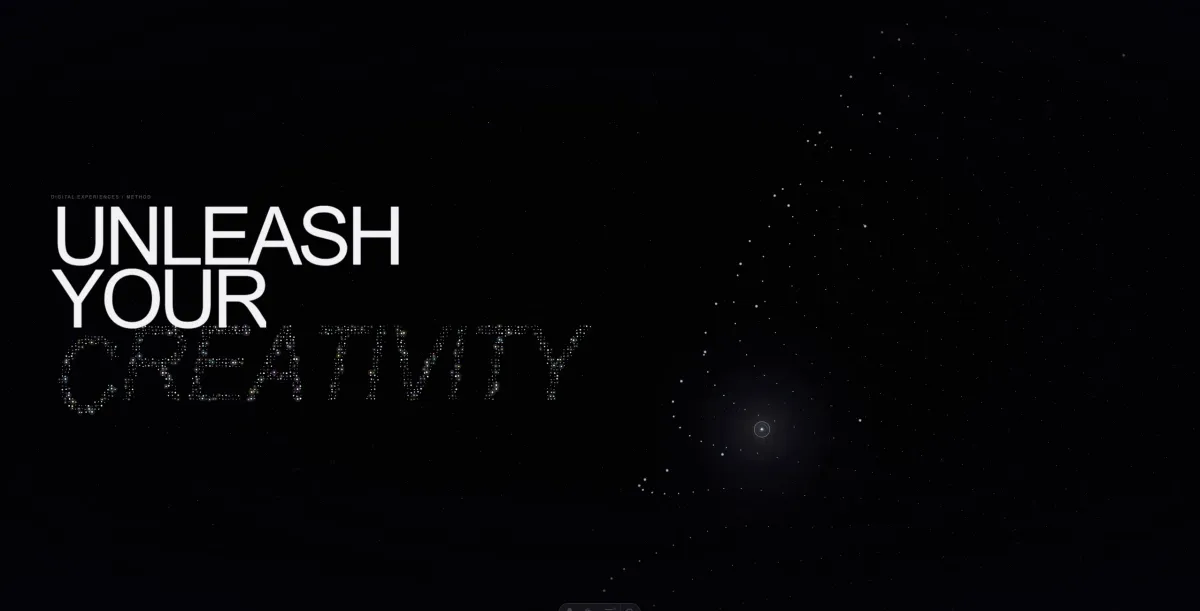 Creative method typography and interactive interface layout