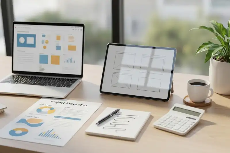 Website project scoping and pricing workshop with service tiers