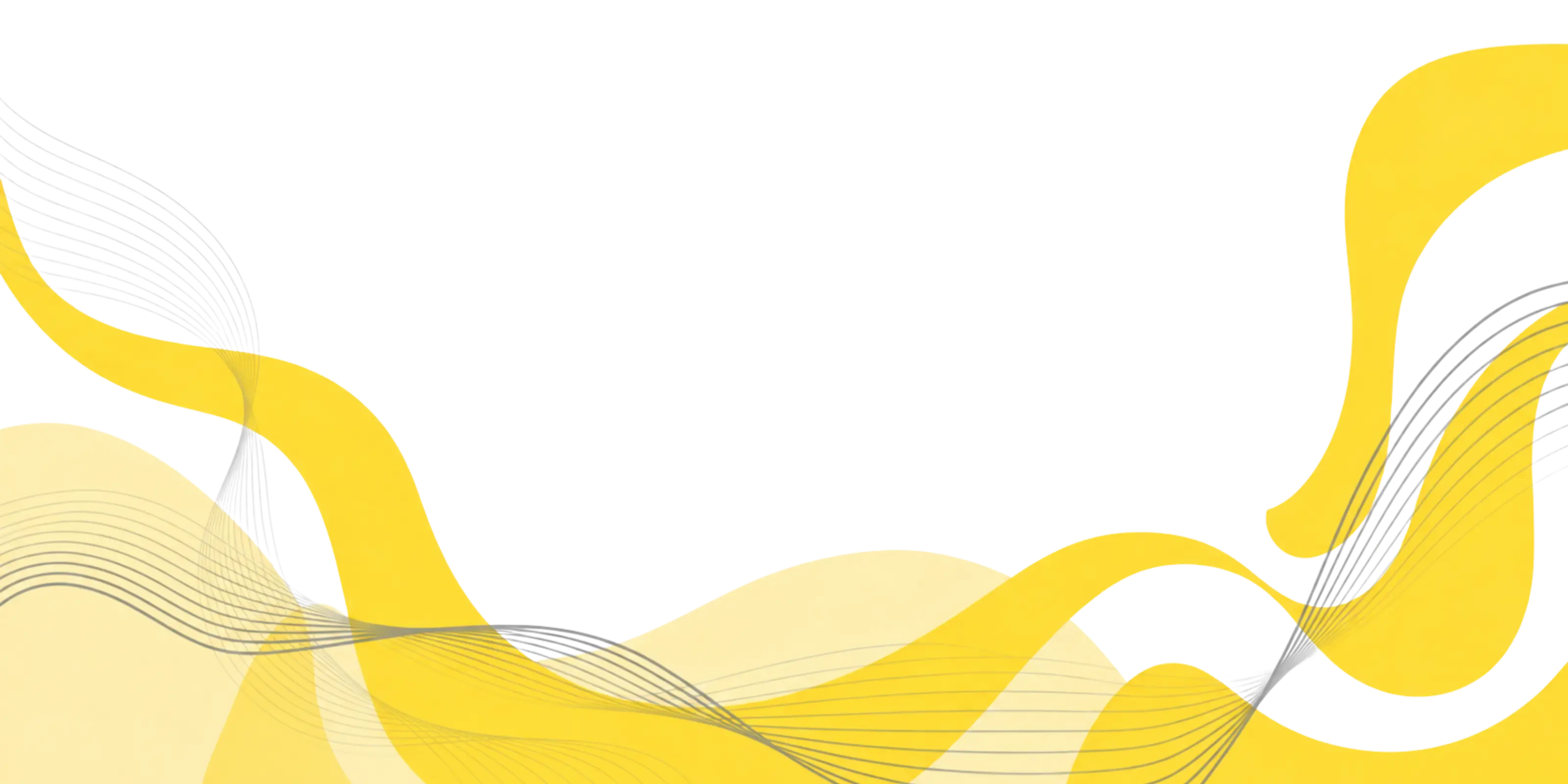 Abstract yellow and white wave artwork framing the website development hero